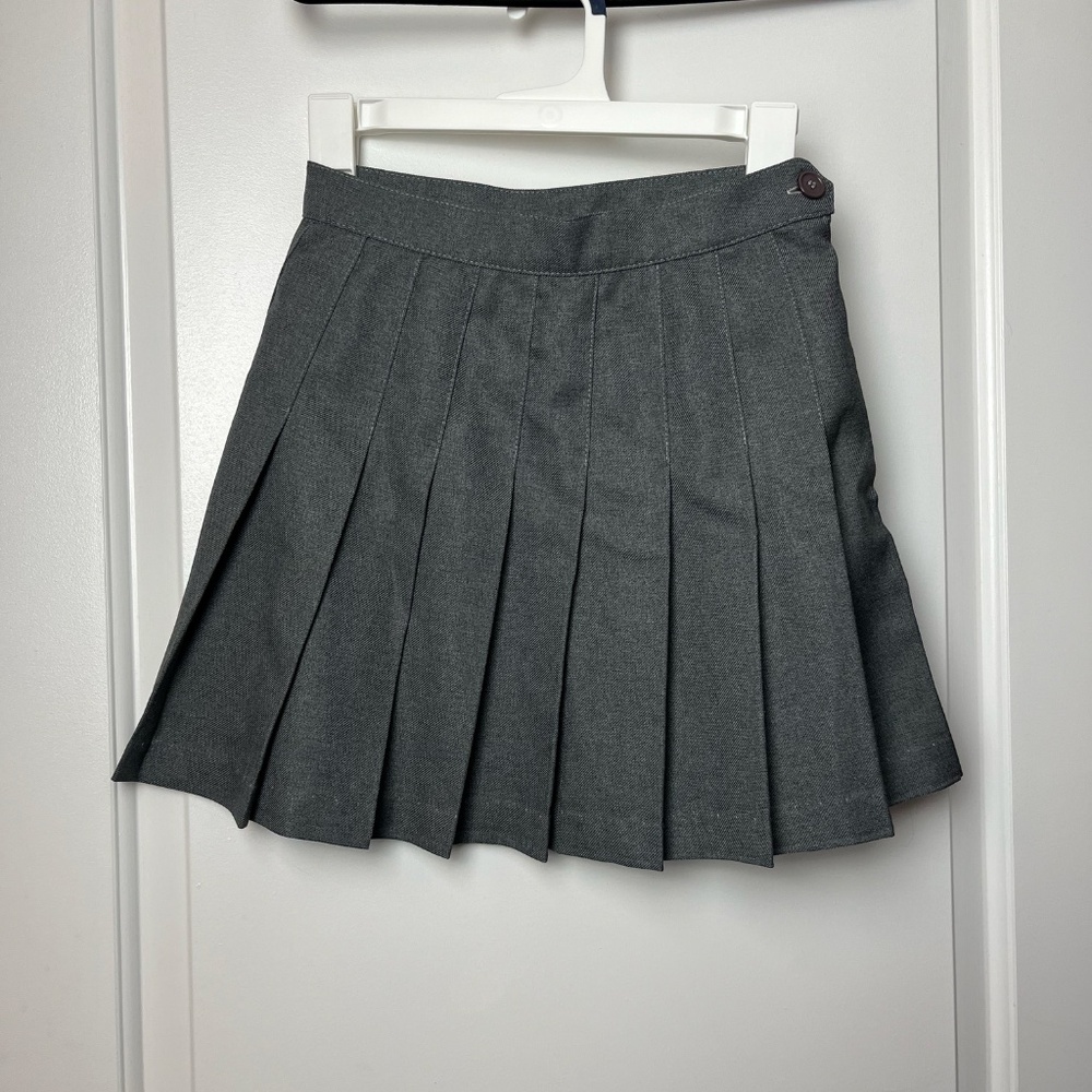 Los Angeles Apparel Gray Mini Skirt - Picture 2 of 5